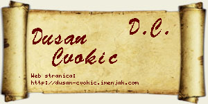 Dušan Čvokić vizit kartica